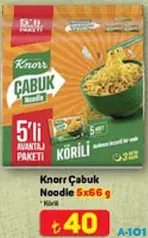 KNORR ÇABUK NOODLE KÖRİLİ 5X66 G KNORR ÇABUK NOODLE KÖRİLİ 5X66 G
